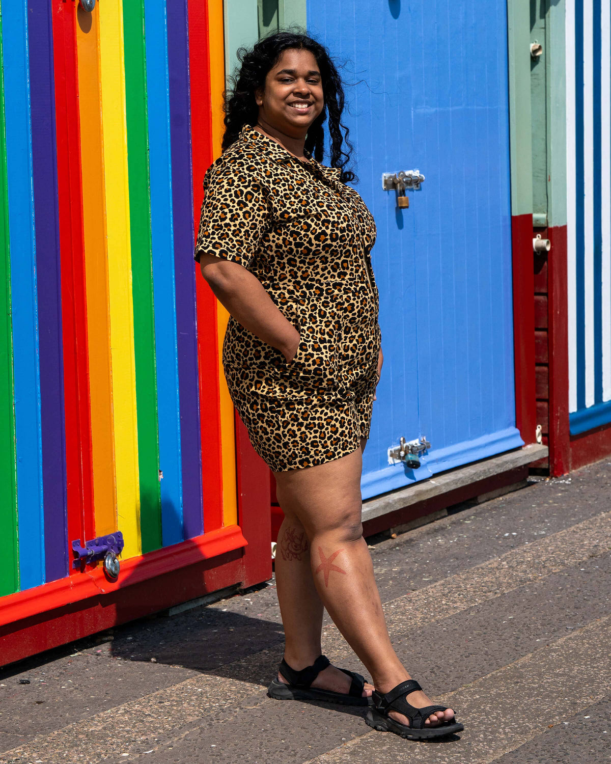 Classic Leopard Shorts Playsuit - Rebel Romance