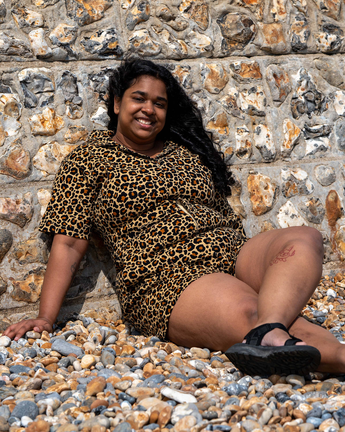 Classic Leopard Shorts Playsuit - Rebel Romance