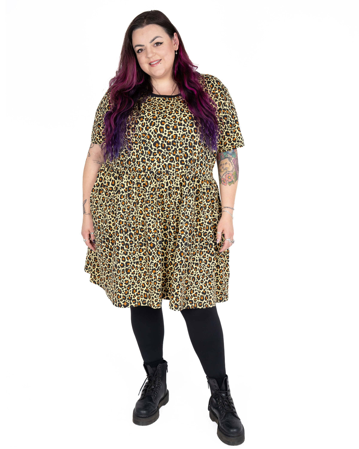 Classic Leopard Stretch Smock Dress - Rebel Romance