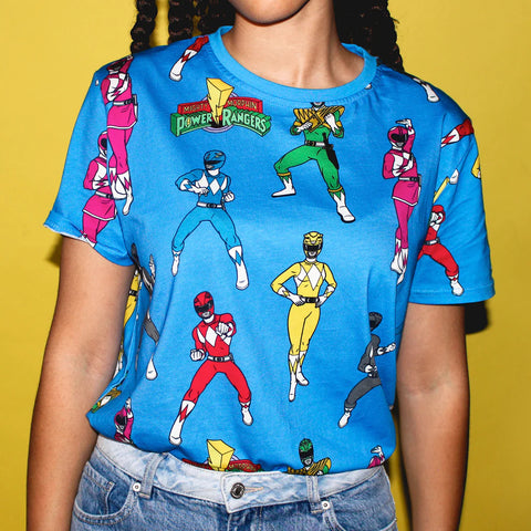 Power Rangers AOP T-Shirt - Cakeworthy