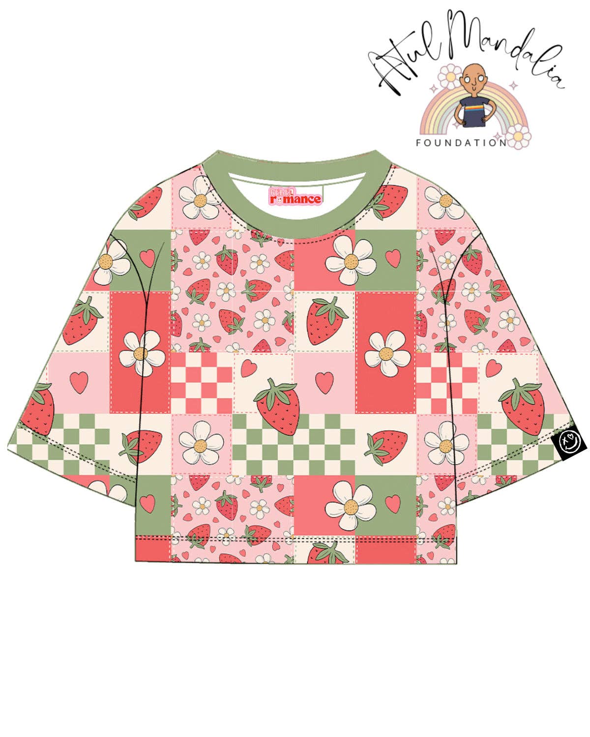 Strawberry Picnic Cropped Boxy Tee - Rebel Romance