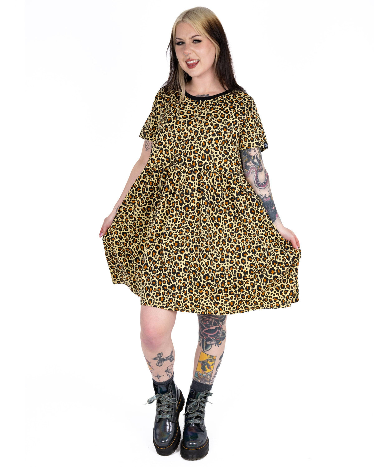 Classic Leopard Stretch Smock Dress - Rebel Romance