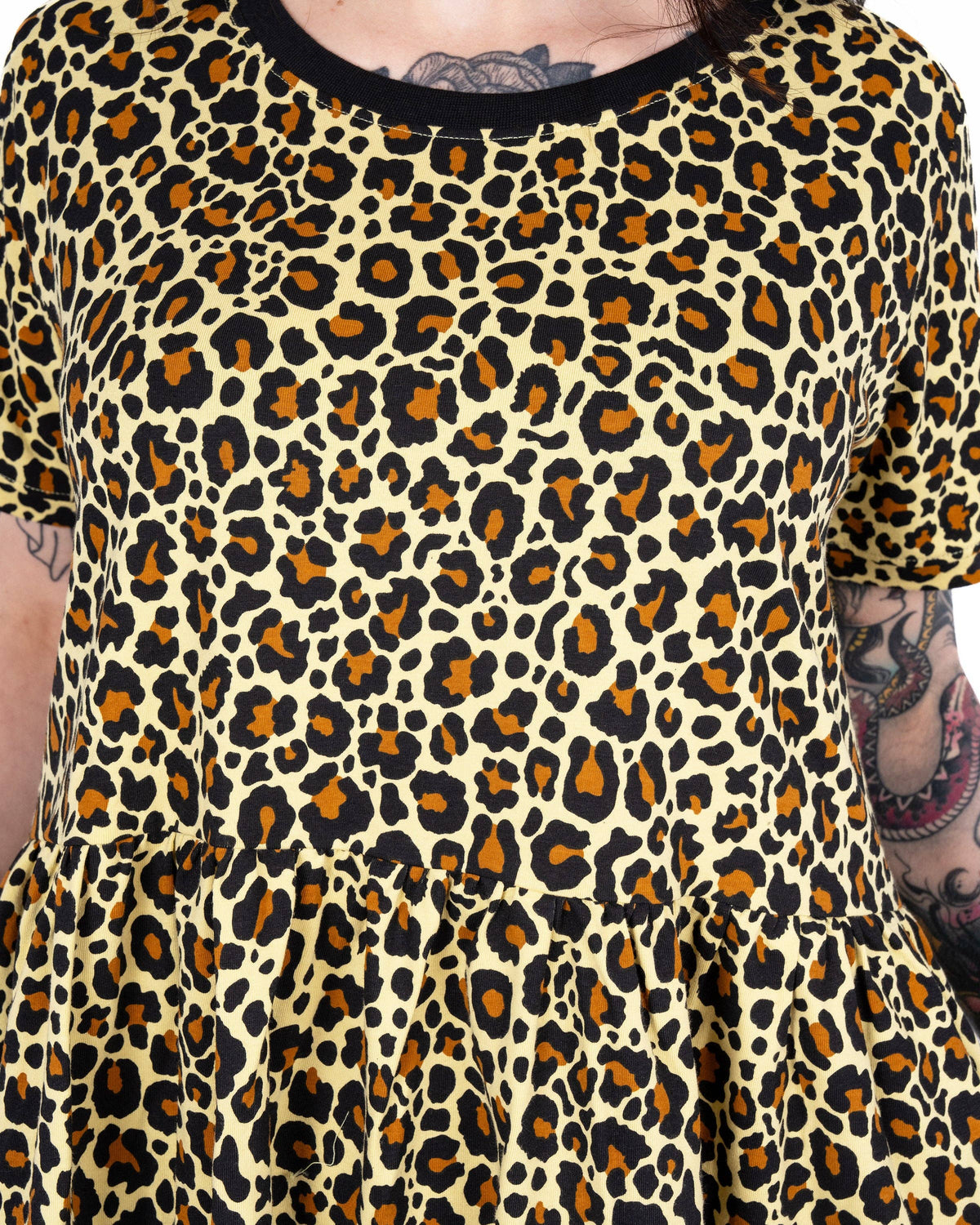 Classic Leopard Stretch Smock Dress - Rebel Romance