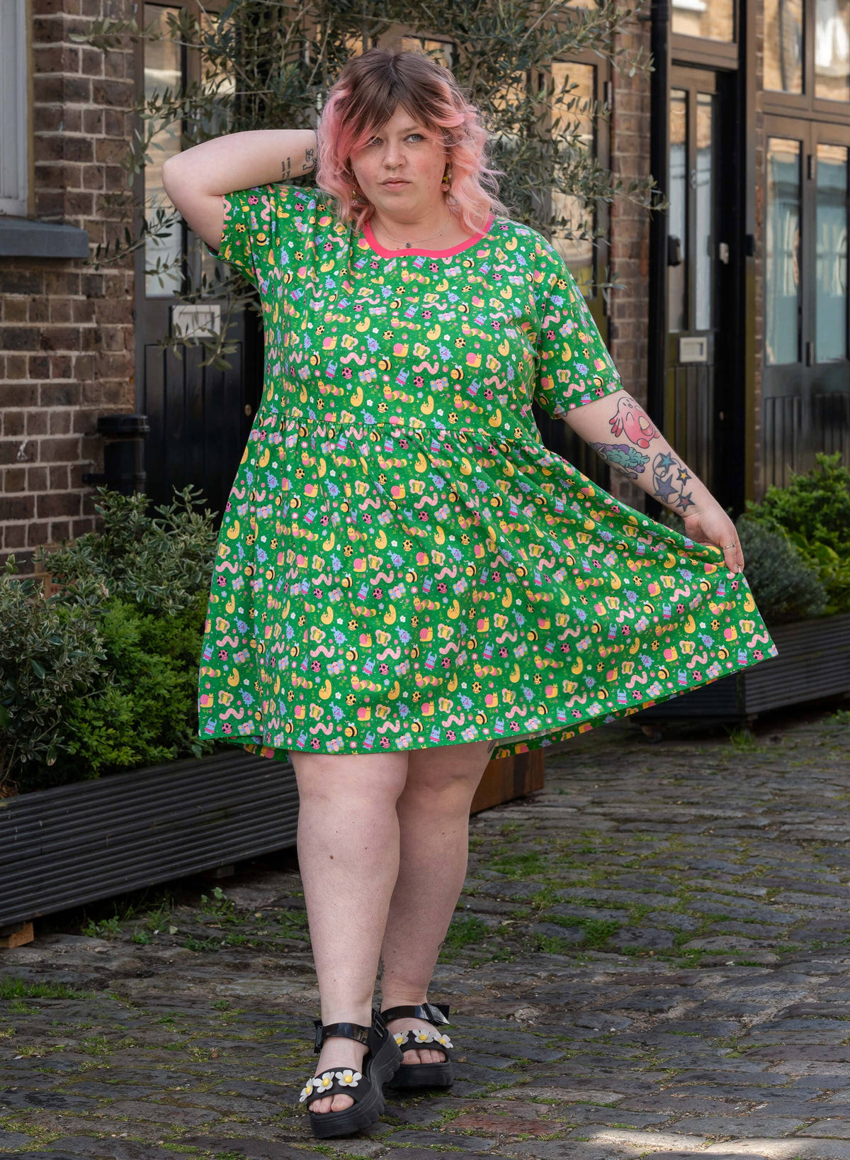 Rebel Romance x Dipstick Store Bugs Stretch Smock Dress