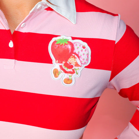 Strawberry Shortcake Cropped Rugby Shirt - Cakeworthy