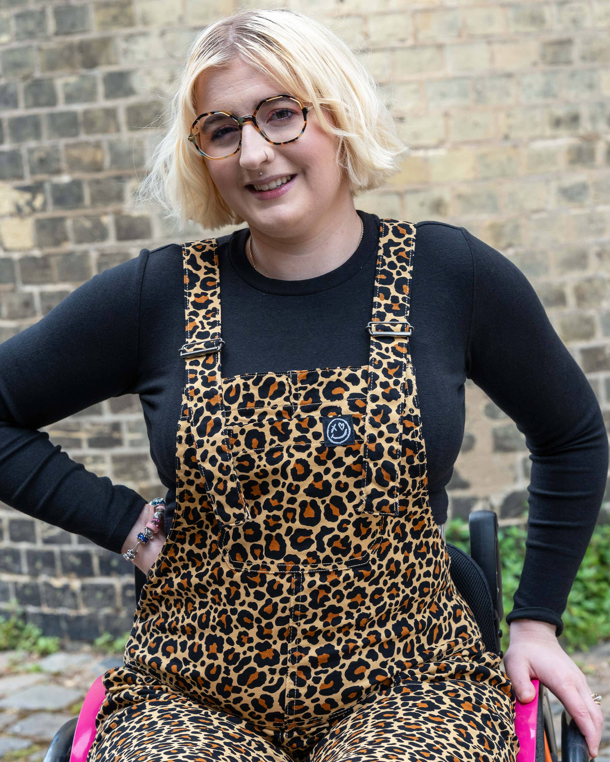 Classic Leopard Stretch Dungarees - Rebel Romance