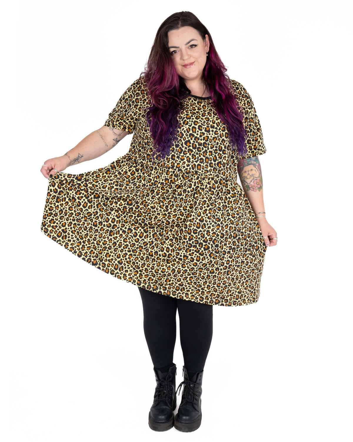 Classic Leopard Stretch Smock Dress - Rebel Romance