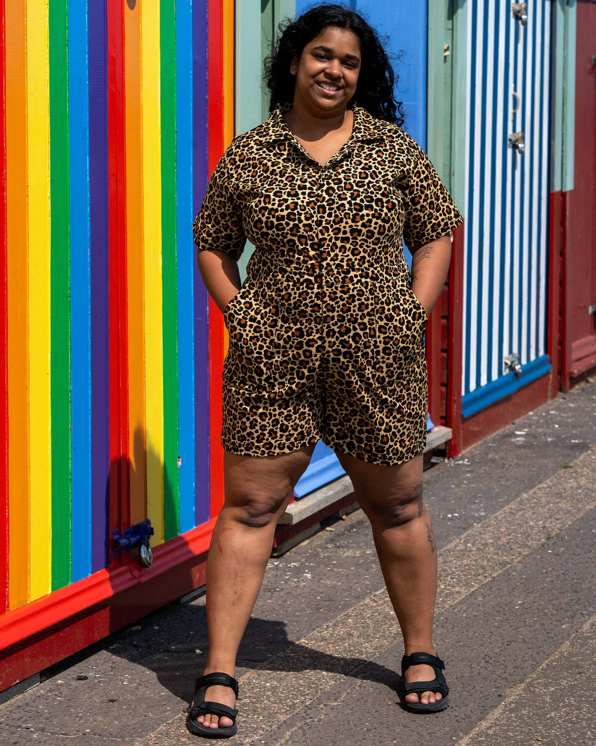 Classic Leopard Shorts Playsuit - Rebel Romance