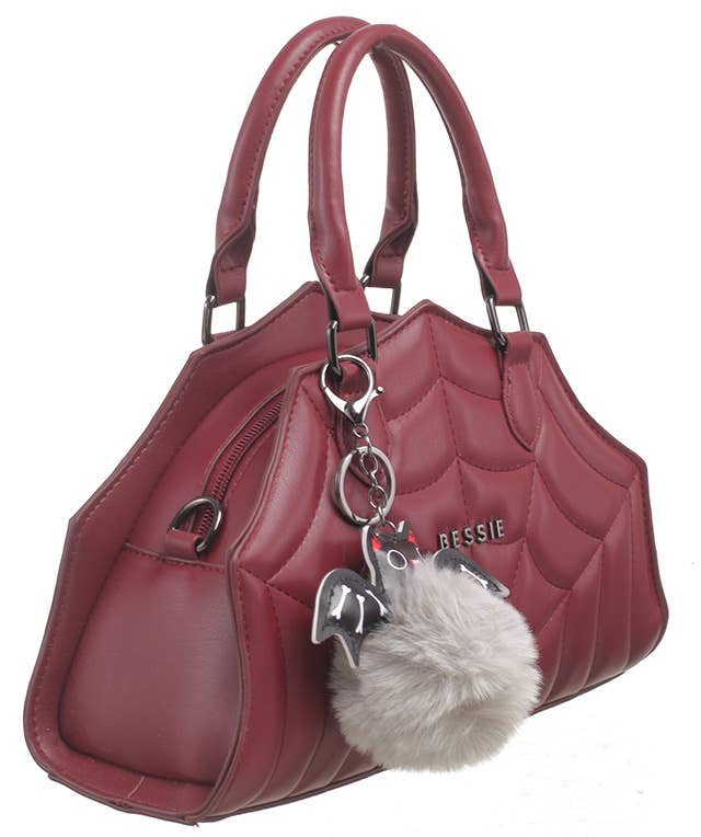 Spiderweb Quilted Bag with Bat Friend