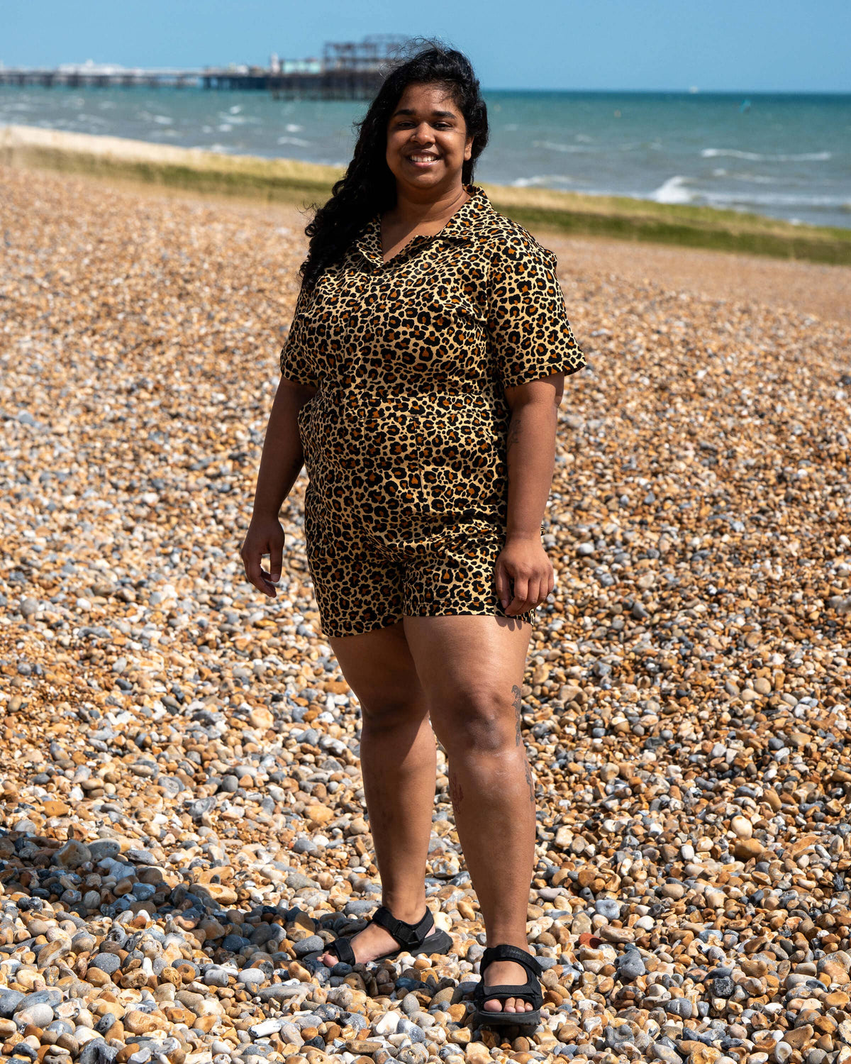 Classic Leopard Shorts Playsuit - Rebel Romance