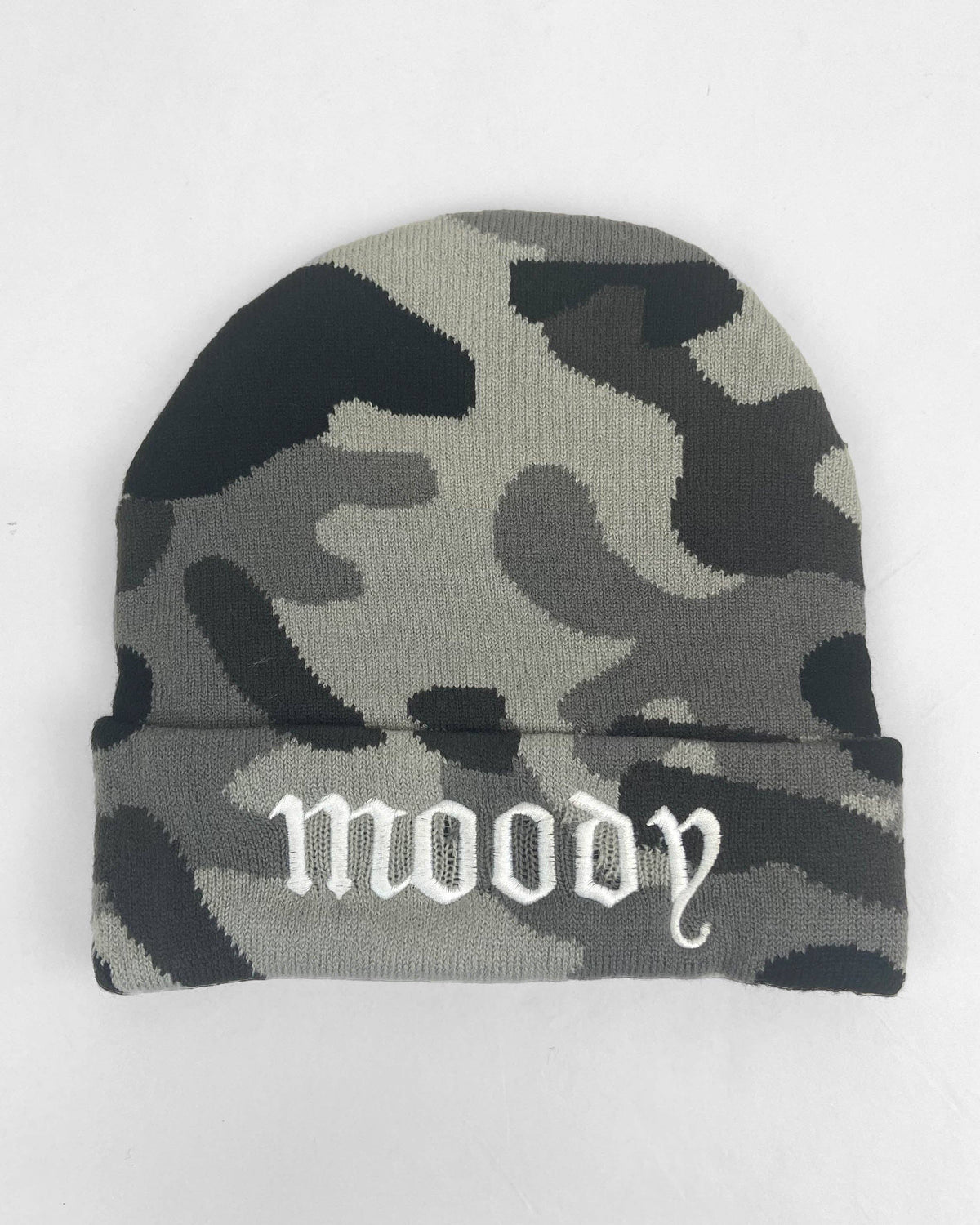 Moody Embroidered Camouflage Beanie