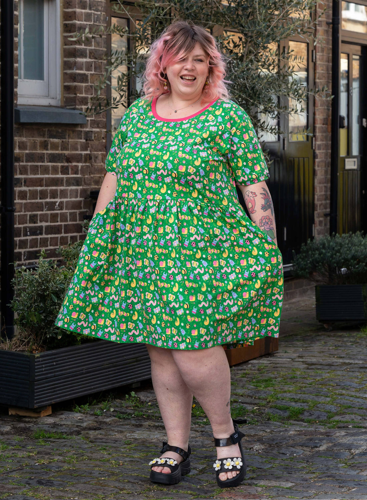 Rebel Romance x Dipstick Store Bugs Stretch Smock Dress