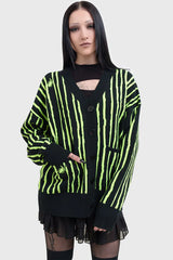 Beetlejuice Beetlejuice Beetlejuice Intarsia Cardigan- Killstar x Beetlejuice