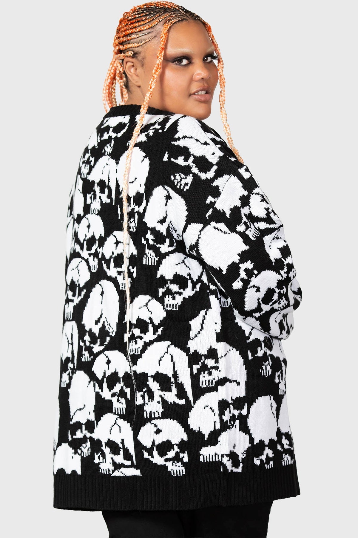 Bone Idle Skull Knitted Cardigan - Killstar