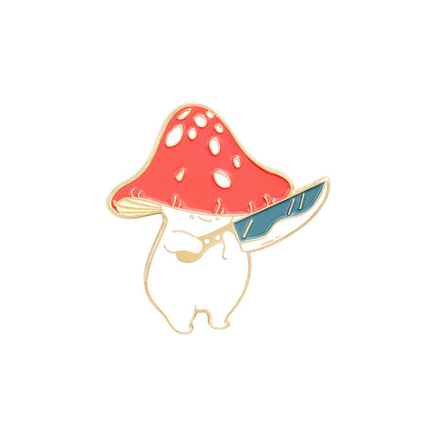 Stabby Mushroom Enamel Pin Badge