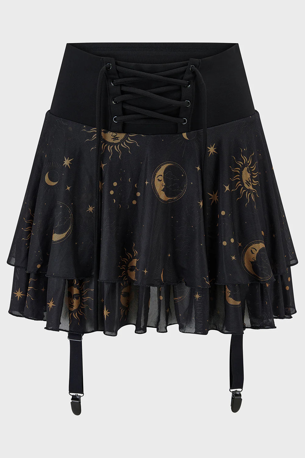 Celestial Yasumi Skirt ith Detachable Suspender Clips - Killstar