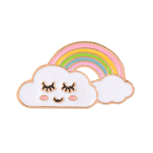 Rainbow Cloud Enamel Pin Badge