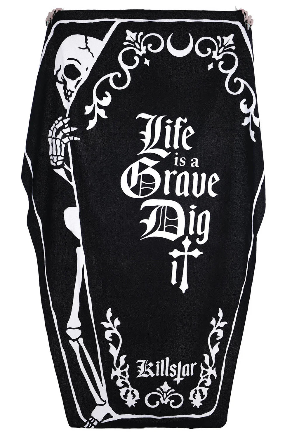 Dig It Coffin Black Beach Towel - Killstar