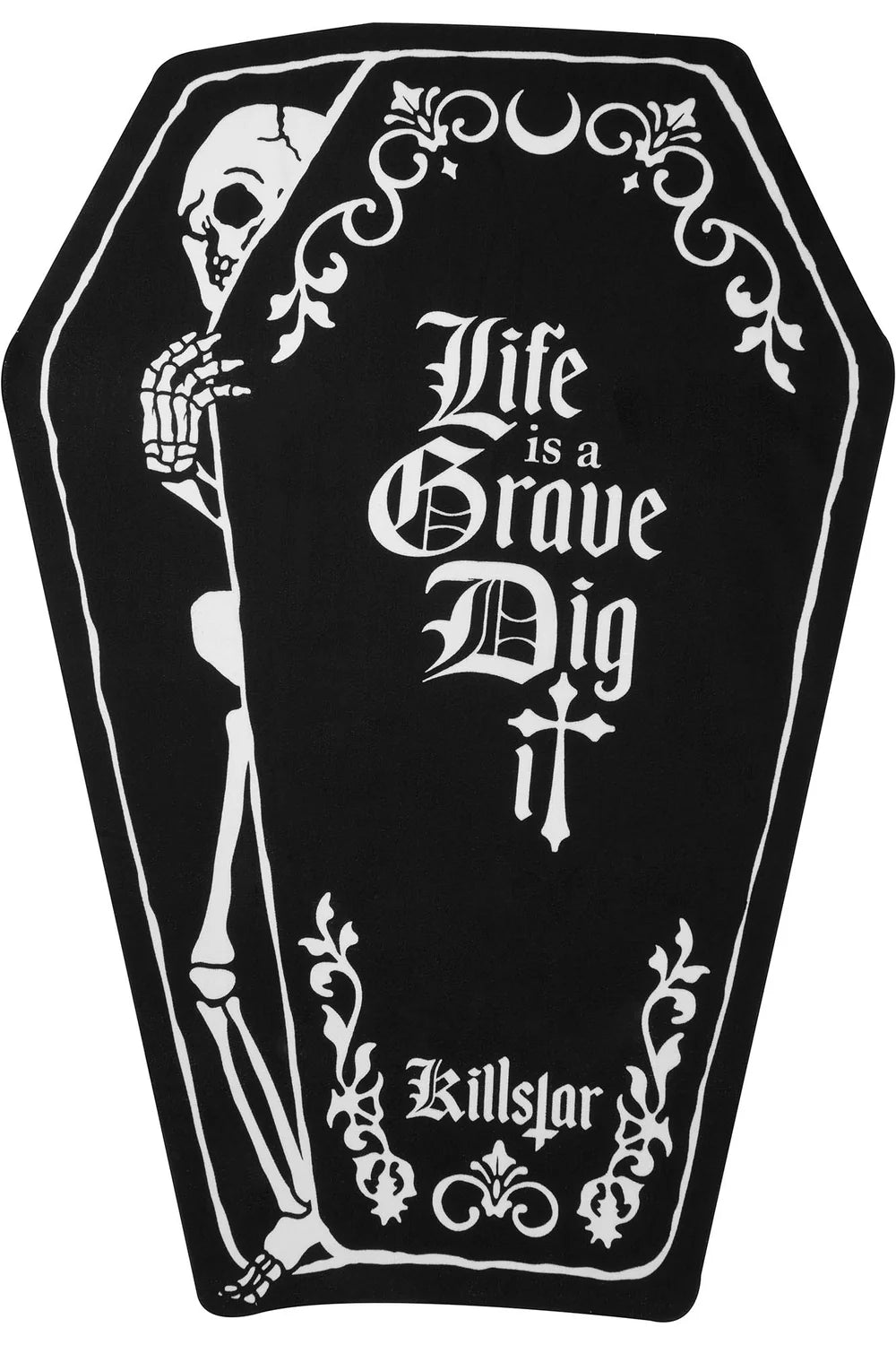 Dig It Coffin Black Beach Towel - Killstar