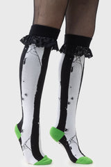 Distressed Stripe SockS Knee High