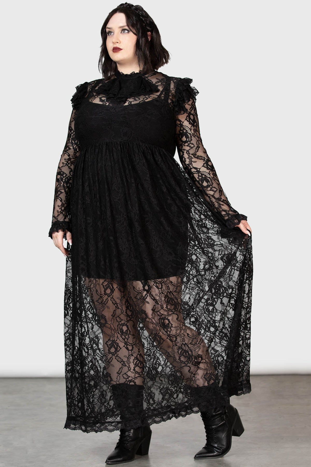 Enmity Lace 2 Layer Maxi Dress - Killstar