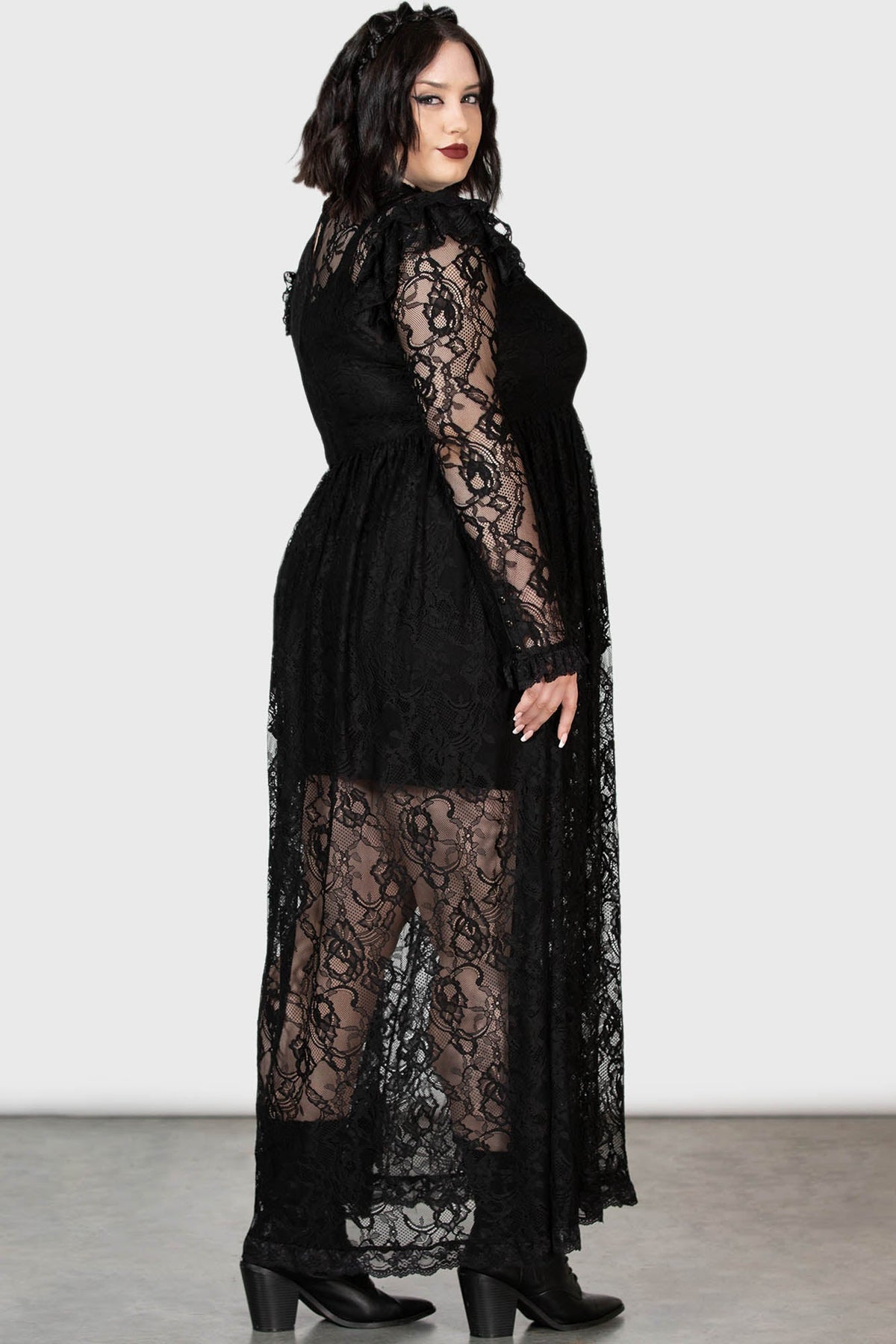 Enmity Lace 2 Layer Maxi Dress - Killstar