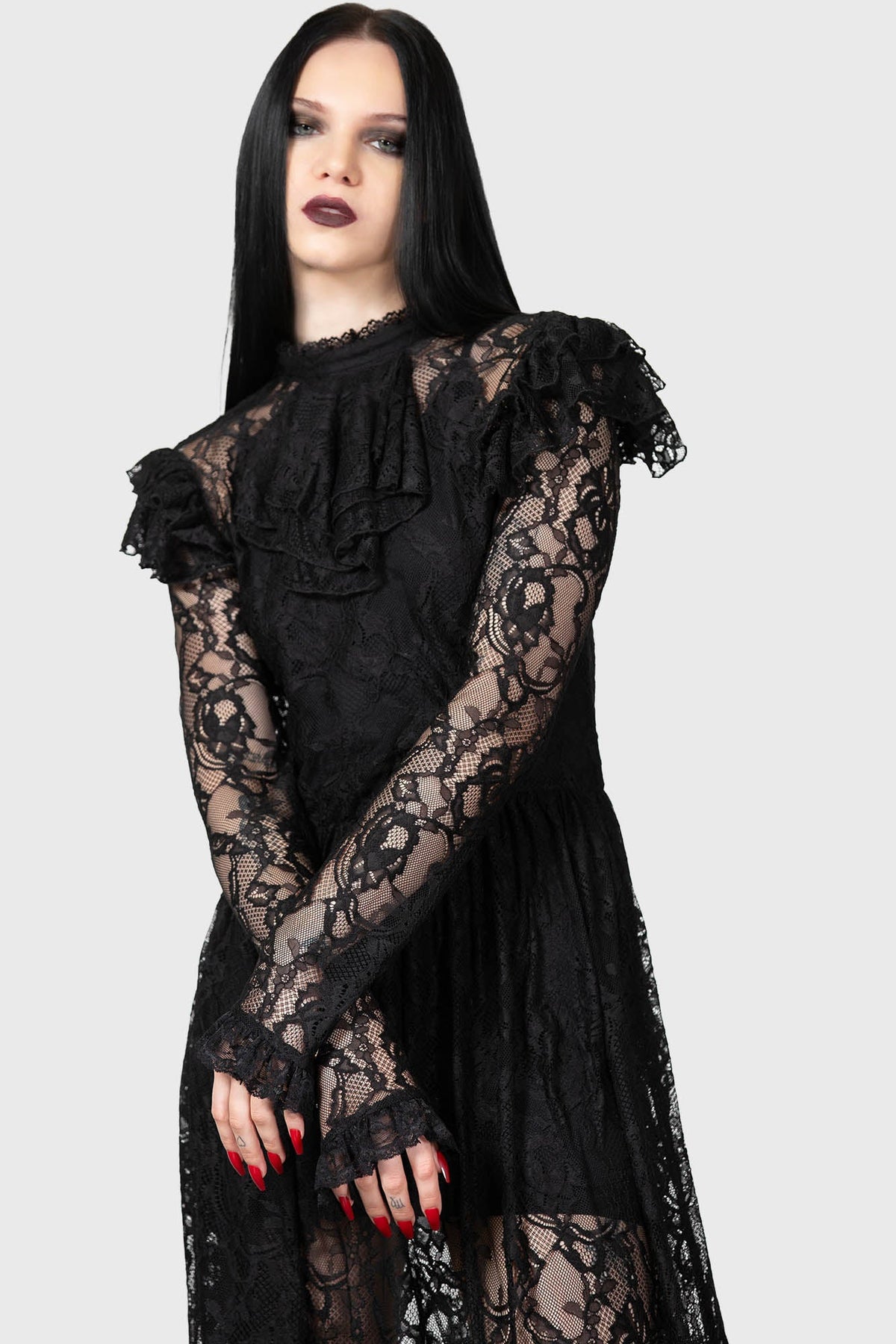 Enmity Lace 2 Layer Maxi Dress - Killstar