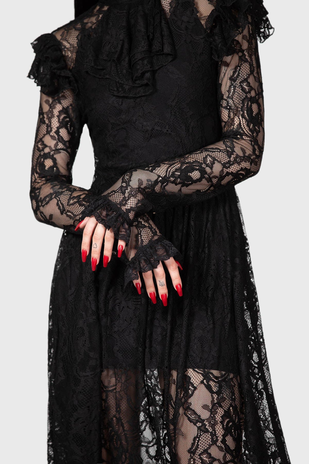 Enmity Lace 2 Layer Maxi Dress - Killstar