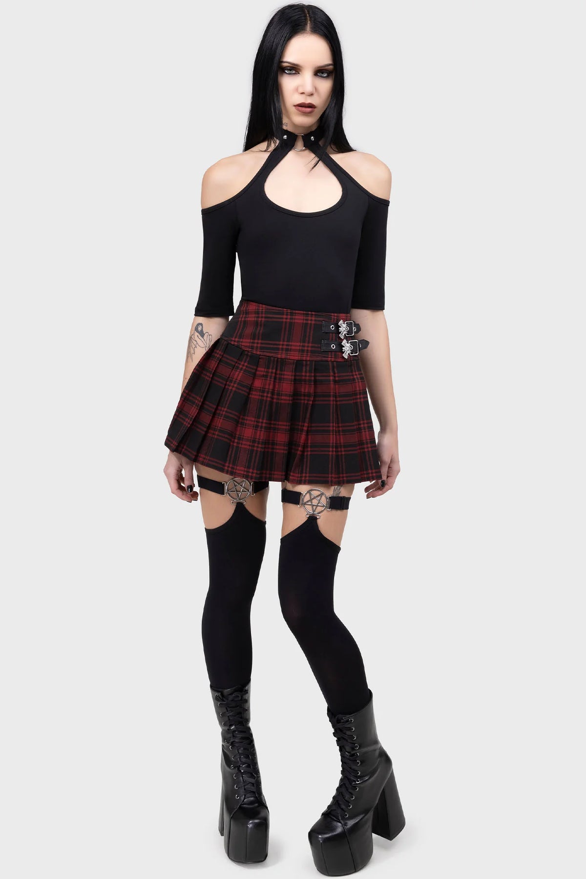 Fiendish Hold Up Stockings - Killstar
