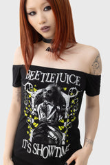 Ghost With The Most Bardot Top - Killstar x Beetlejuice