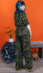 Forest Green Paisley Jumpsuit - Run & Fly