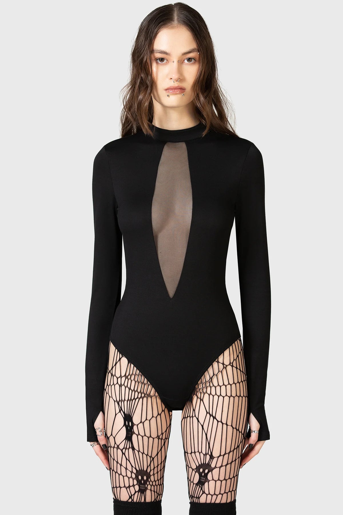 Intrinsic Nights Mesh Panal Bodysuit - Killstar