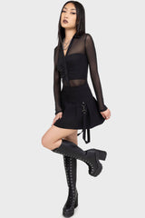 Merely A Madness Mini Skirt - Killstar