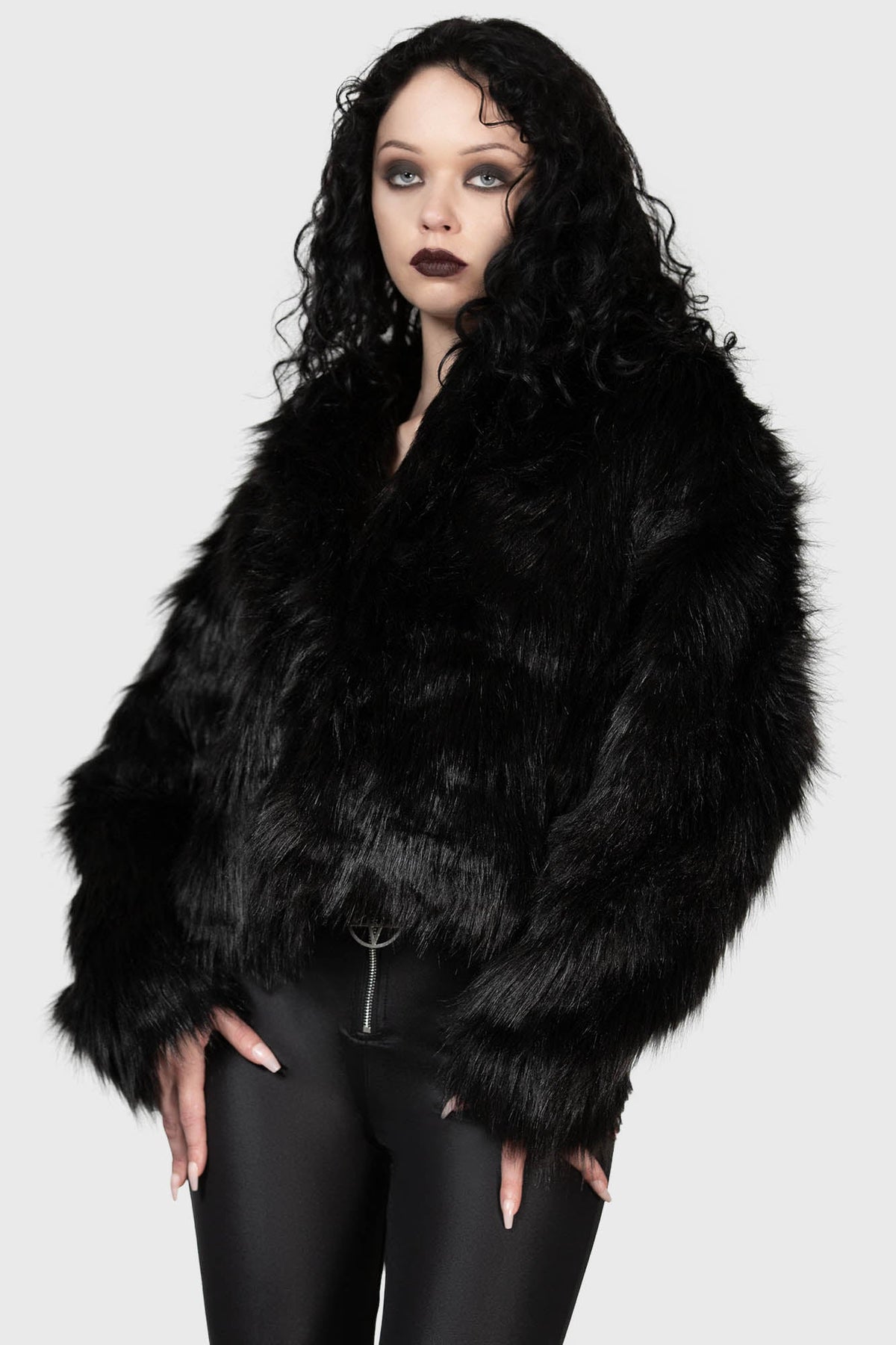 Nightmare Nemesis Faux Fur Coat - Killstar