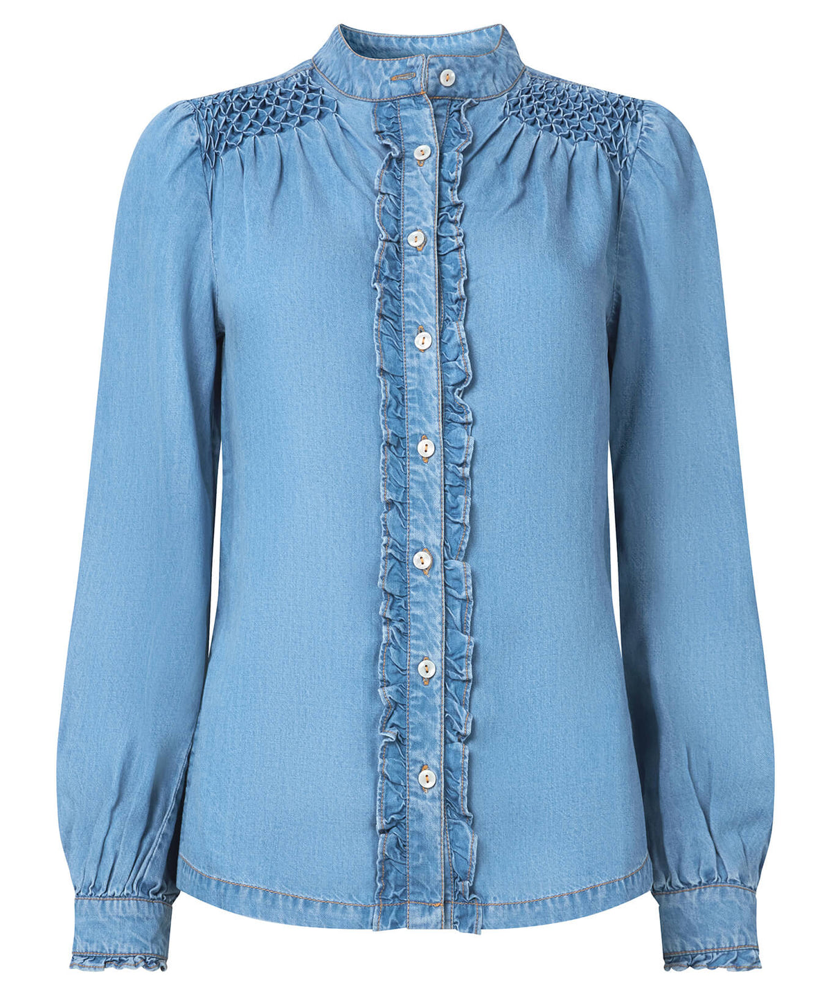 Dixie Denim Blouse (Blue) - Joe Browns