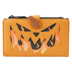 Nightmare Before Christmas Jack Skellington Pumpkin Head Zip Around Wallet [Last Available] - Loungefly