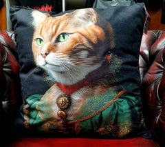 Cat Head Cushion and Inner -  La Reine