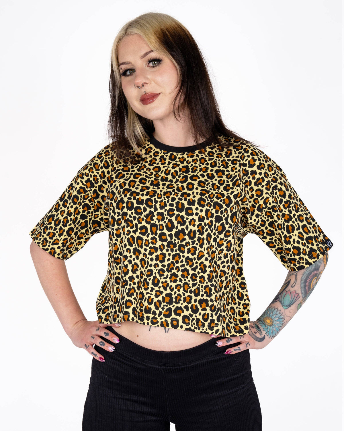 Rebel Romance Classic Leopard Cropped Boxy Tee