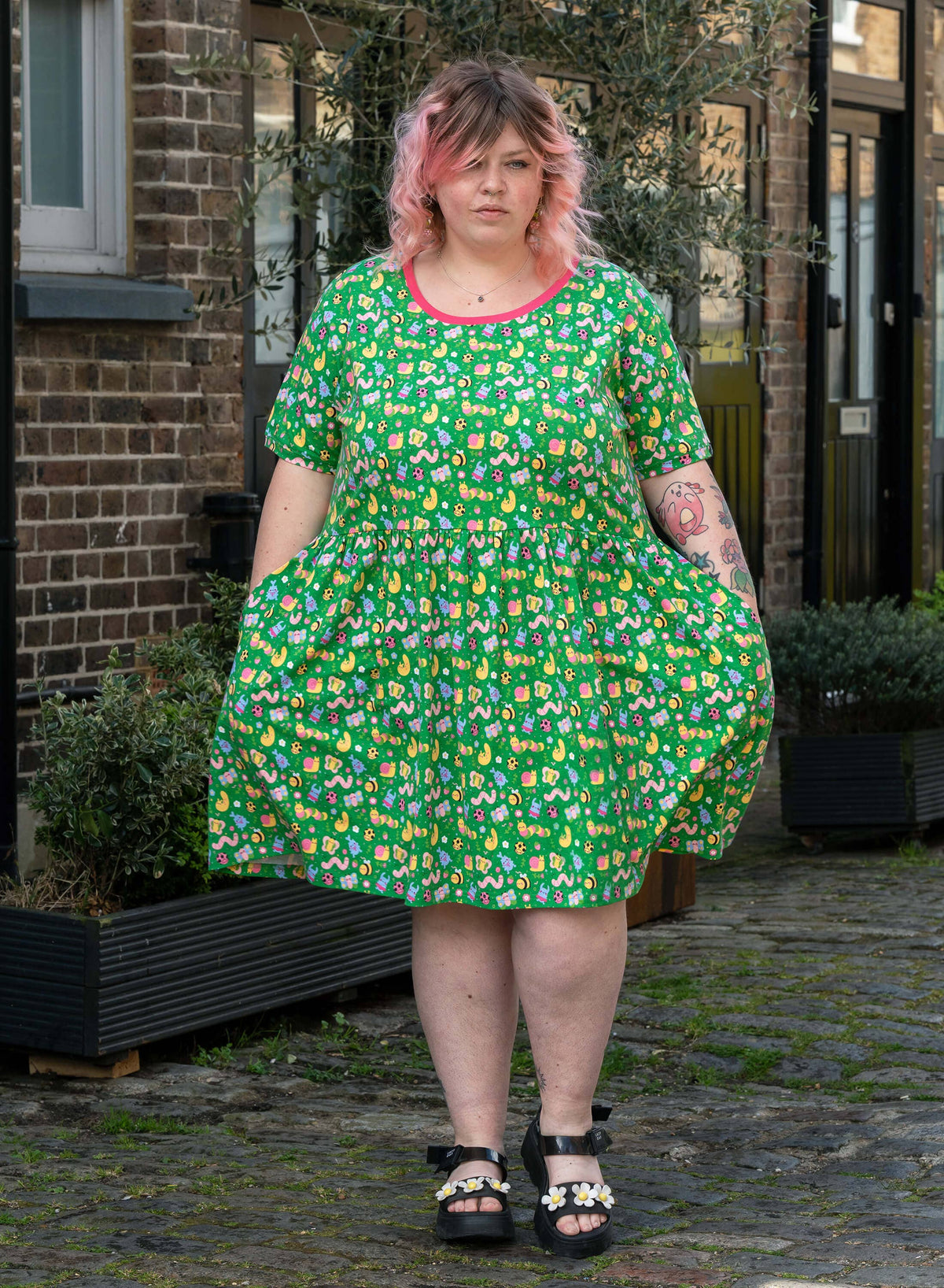 Rebel Romance x Dipstick Store Bugs Stretch Smock Dress