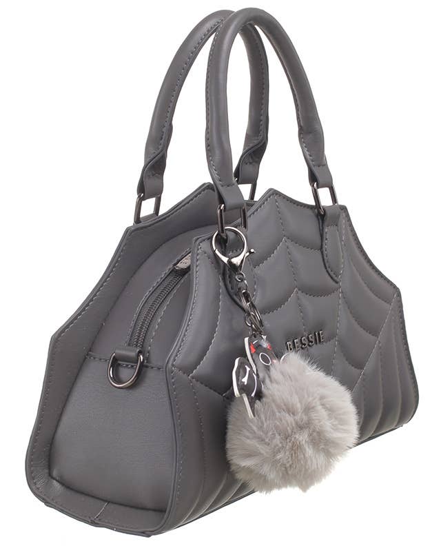 Spiderweb Quilted Bag with Bat Friend
