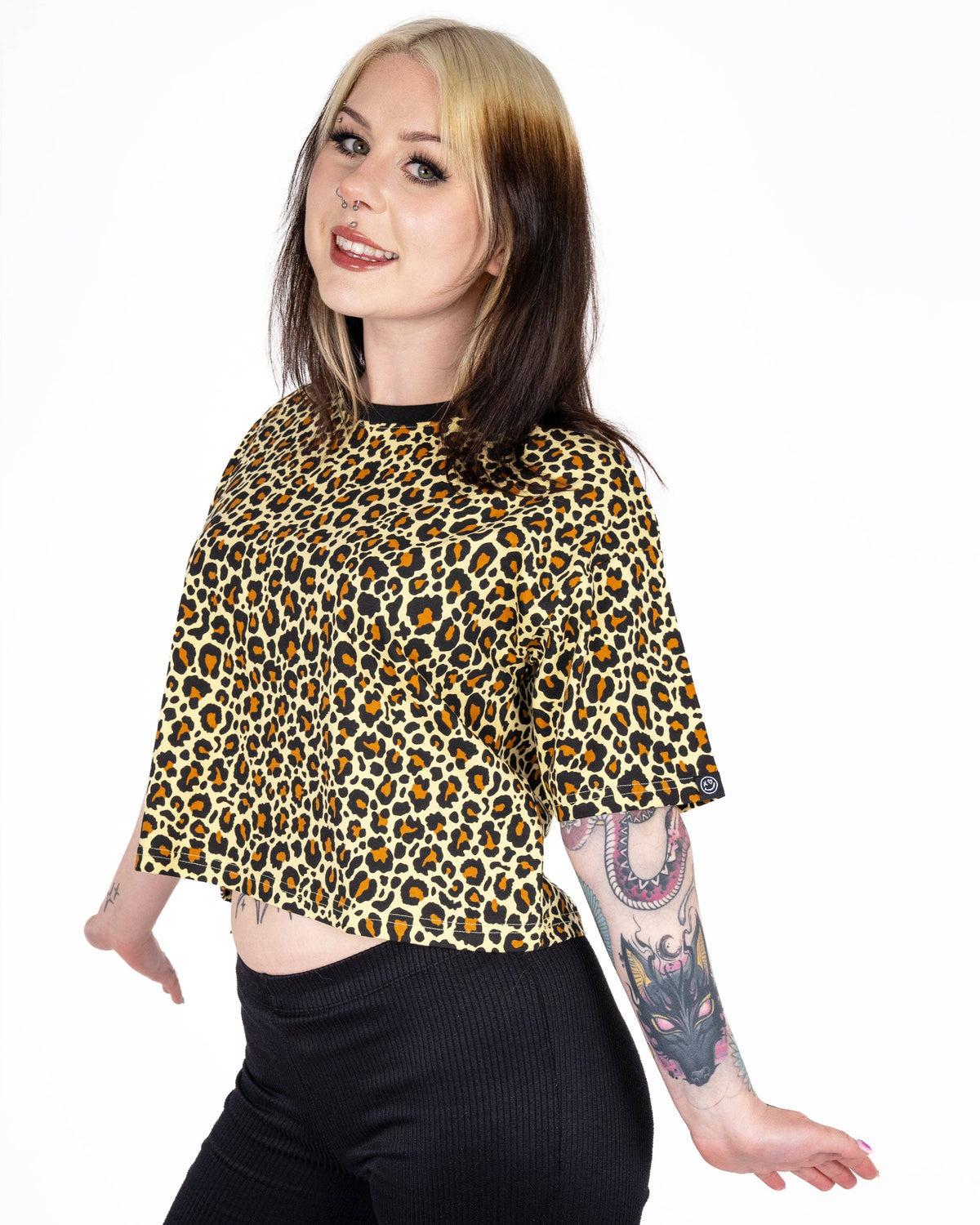 Rebel Romance Classic Leopard Cropped Boxy Tee