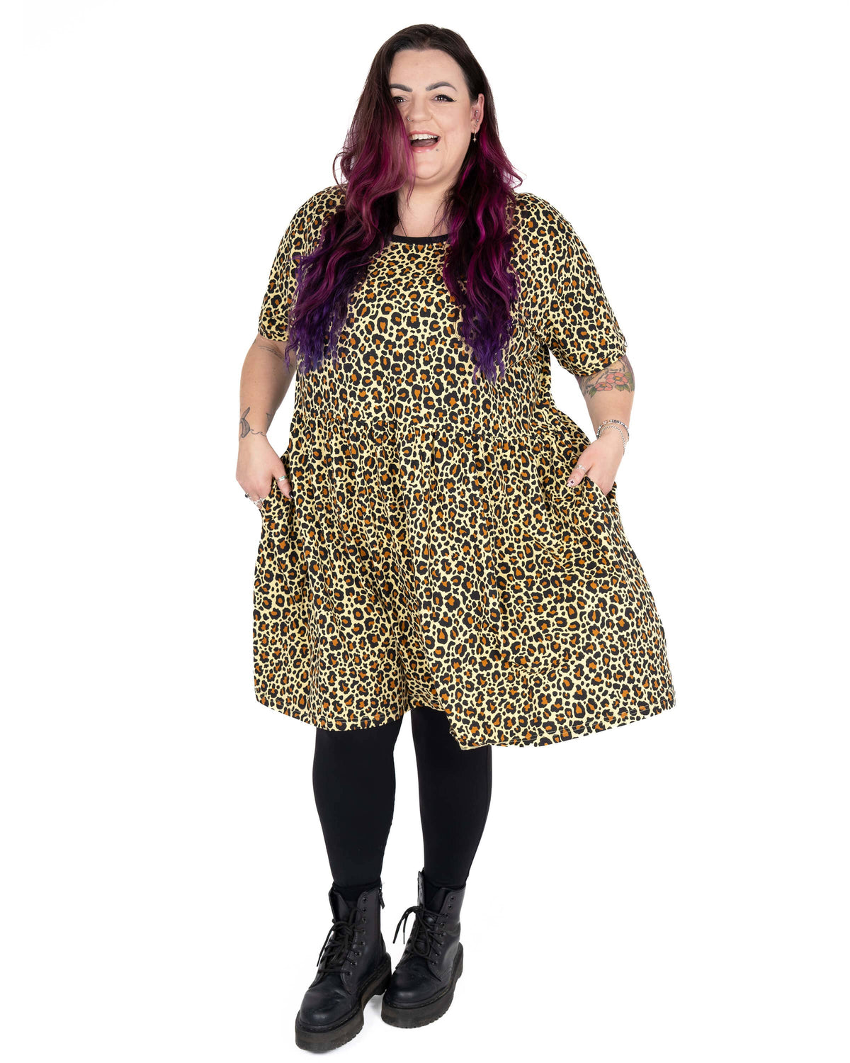 Classic Leopard Stretch Smock Dress - Rebel Romance