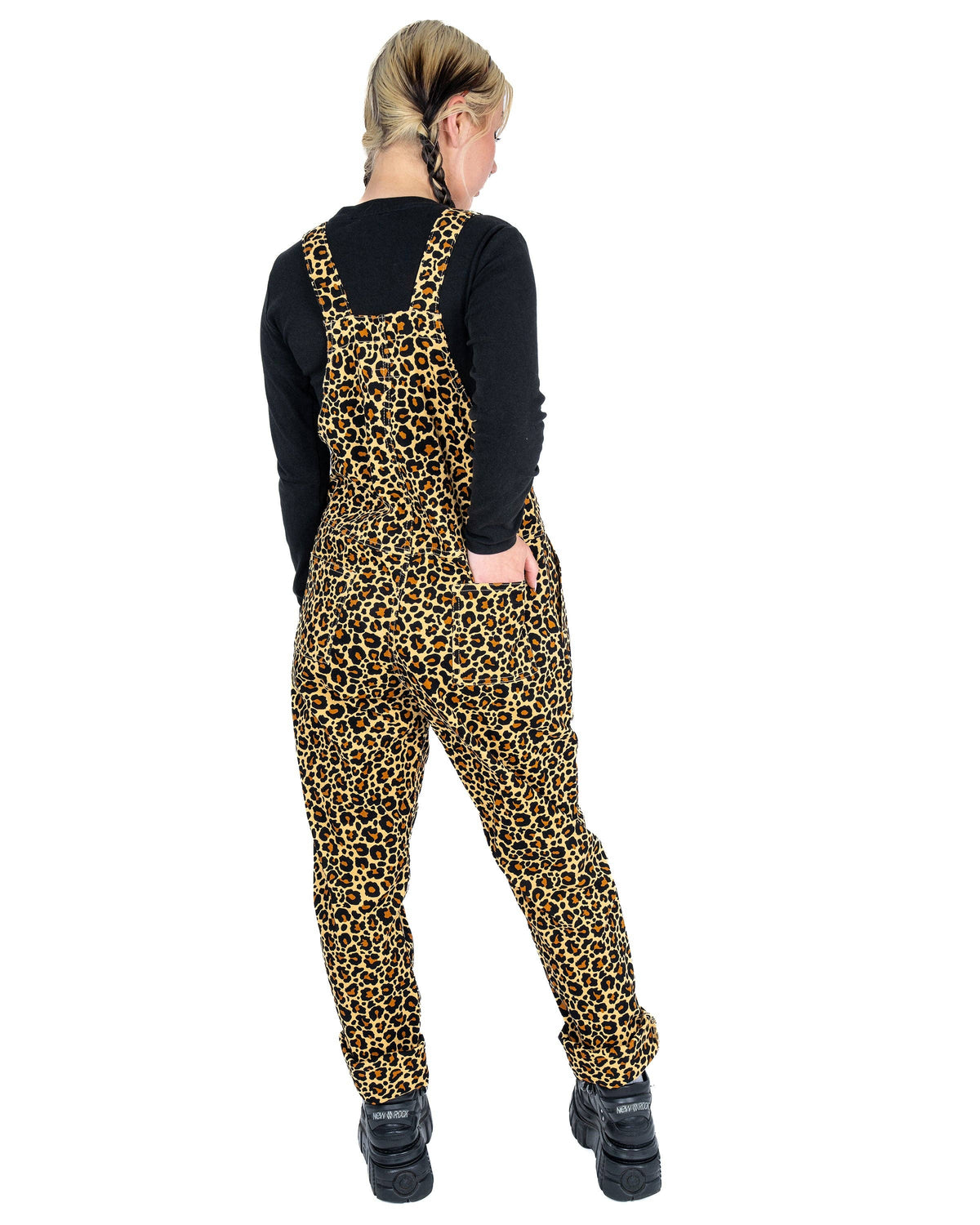 Classic Leopard Stretch Dungarees - Rebel Romance
