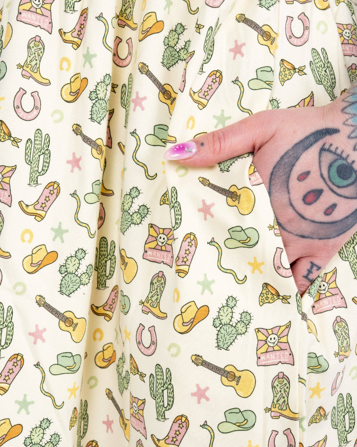 Rebel Romance x Yasmin Cousins Cowboy Stretch Smock Dress
