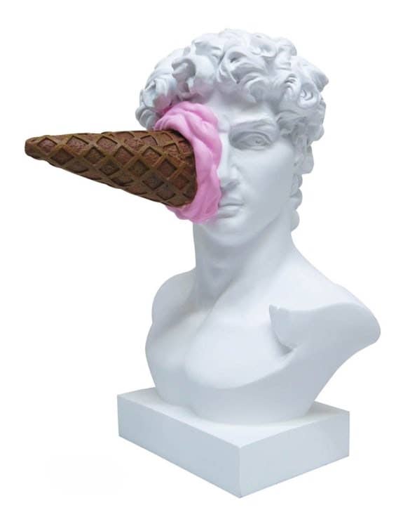 Large David Ice Cream Decorative Bust