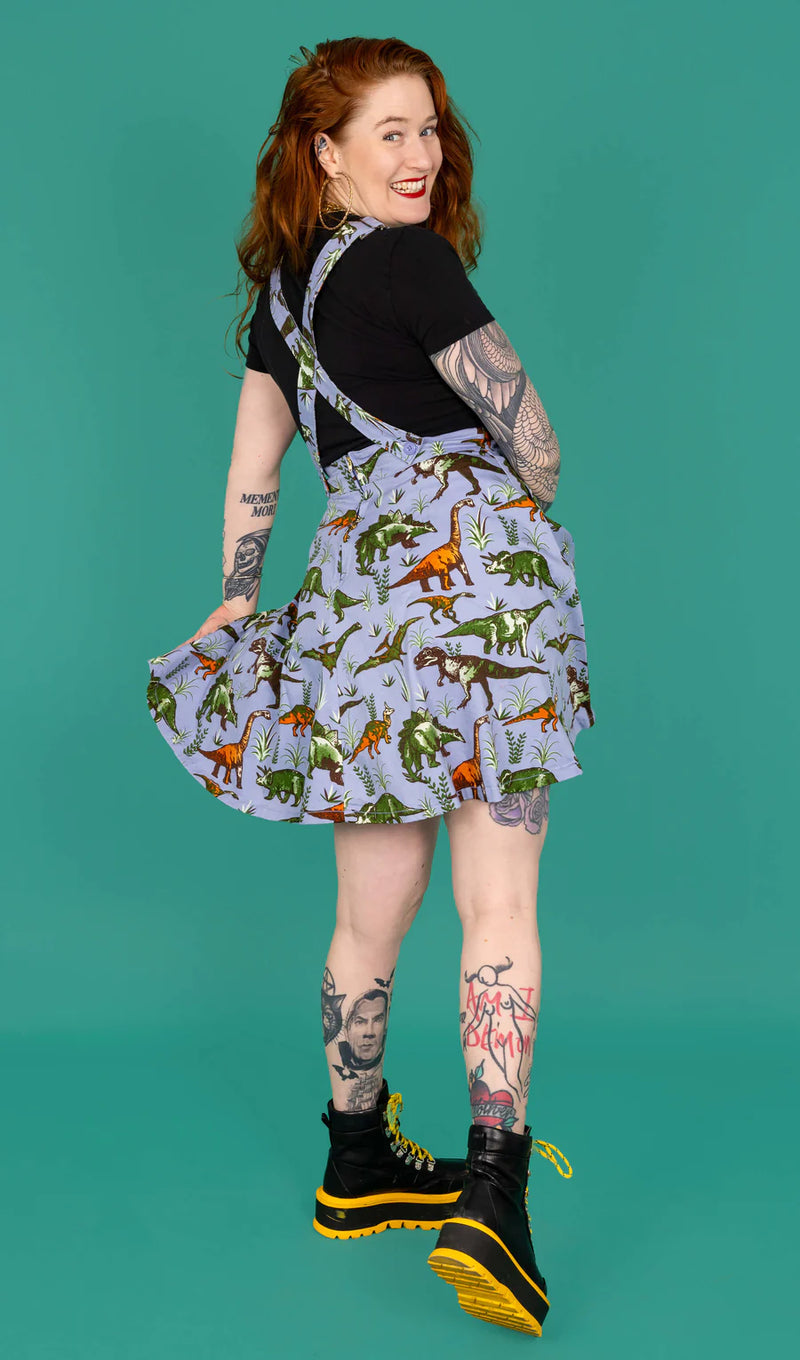 run & fly rainbow corduroy pinafore mini dress Run & Fly Floral Corduroy Pinafore Dress US14 Excellent Condition