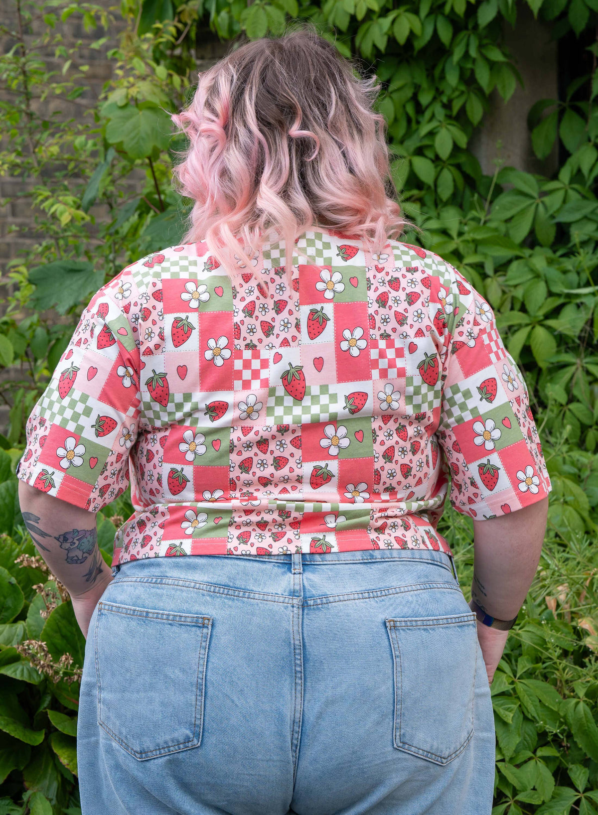 Strawberry Picnic Cropped Boxy Tee - Rebel Romance