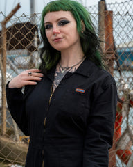 Black Stretch Twill Boiler Suit - Run & Fly