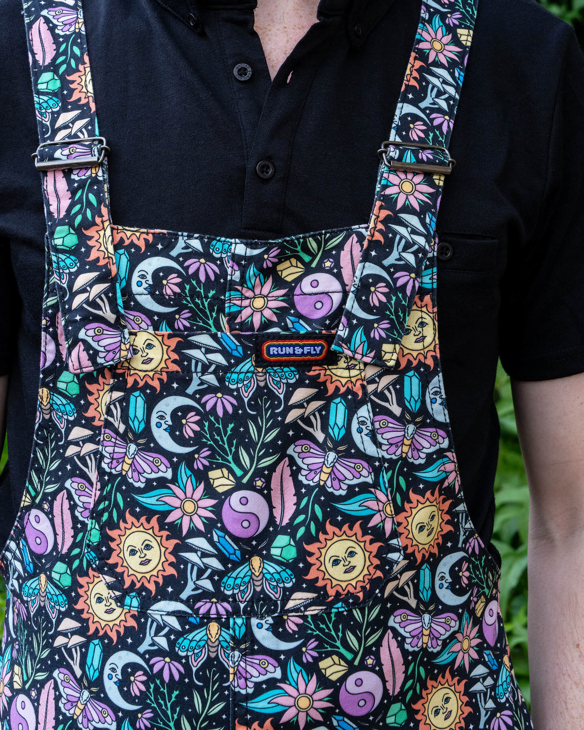 Boho Summer Stretch Twill Dungarees - Run & Fly