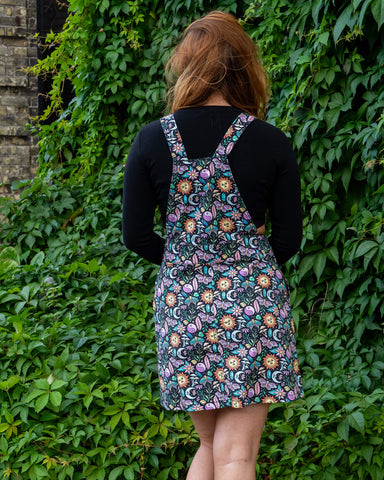 Boho Summer Stretch Twill Pinafore Dress - Run & Fly